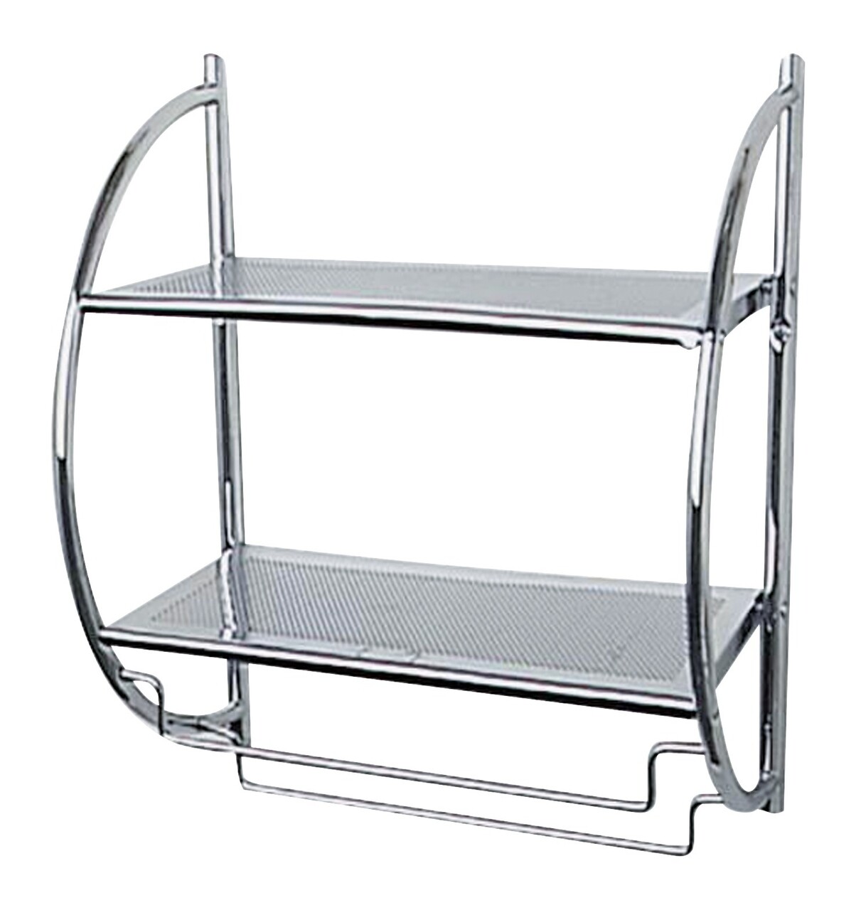 Etajera cu montare pe perete, Wenko, Exclusive, 2 rafturi, 26 x 54.5 x 45.5 cm, metal cromat - imagine 3